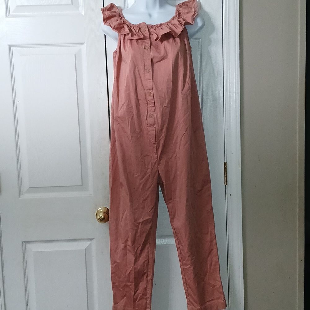 The Nines by Hatch maternity light mauve cropped jumpsuit romper  Sz XS NWOT